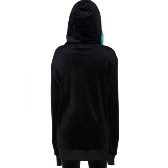 Killstar ✦ Fester Hoodie ✦ Black Velour Oversized Hood Pullover M Unisex NWT - Picture 3 of 9